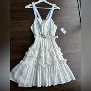 size 0, white dress, new dress